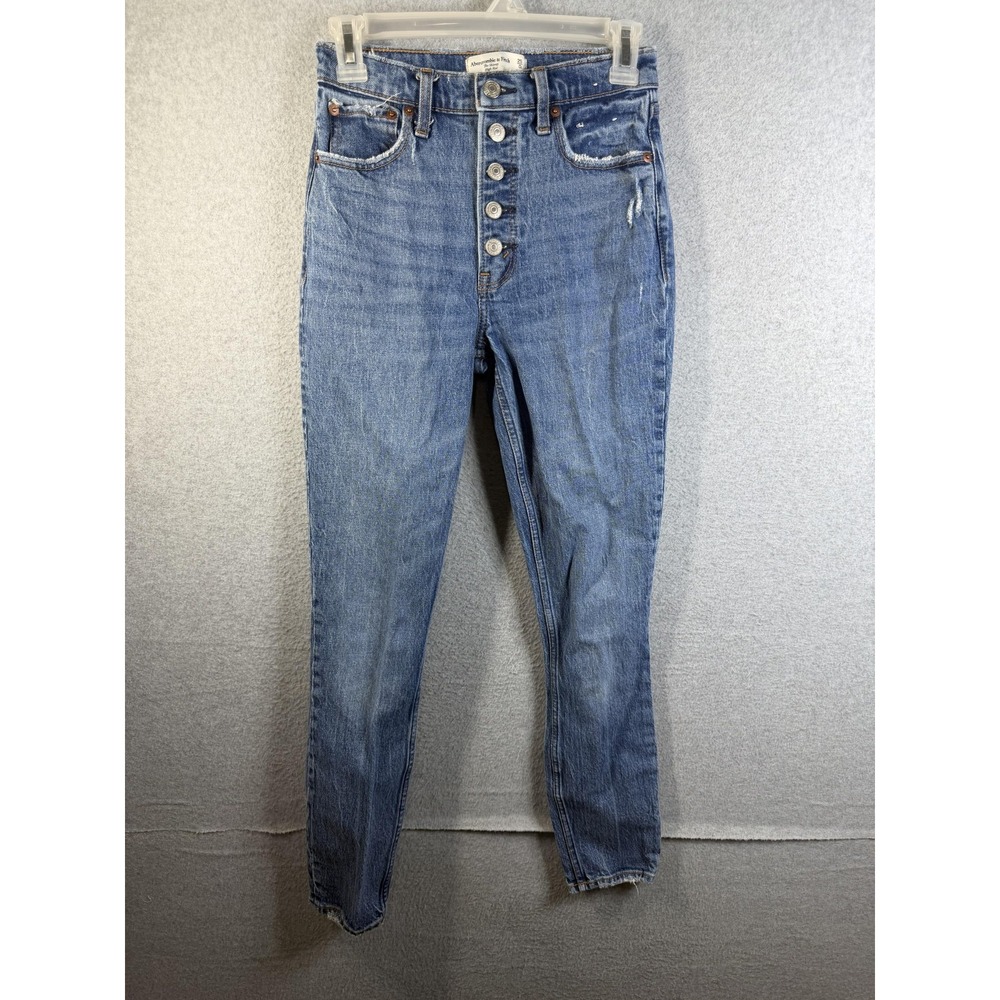 Abercrombie & Fitch Jeans Womens 25/0 Blue High Rise Skinny Button Fly
